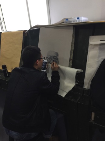 Lithography Studio at 
Xian Fine Art Academy